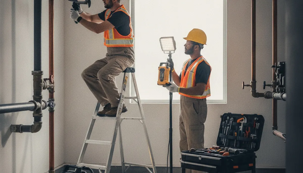 Emergency plumber repairing a leak for Wilmington, NC homes