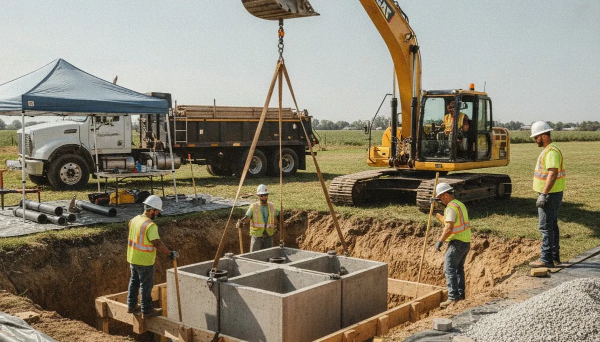 Septic tank installation for Wilmington, NC home by On Call Plumbers